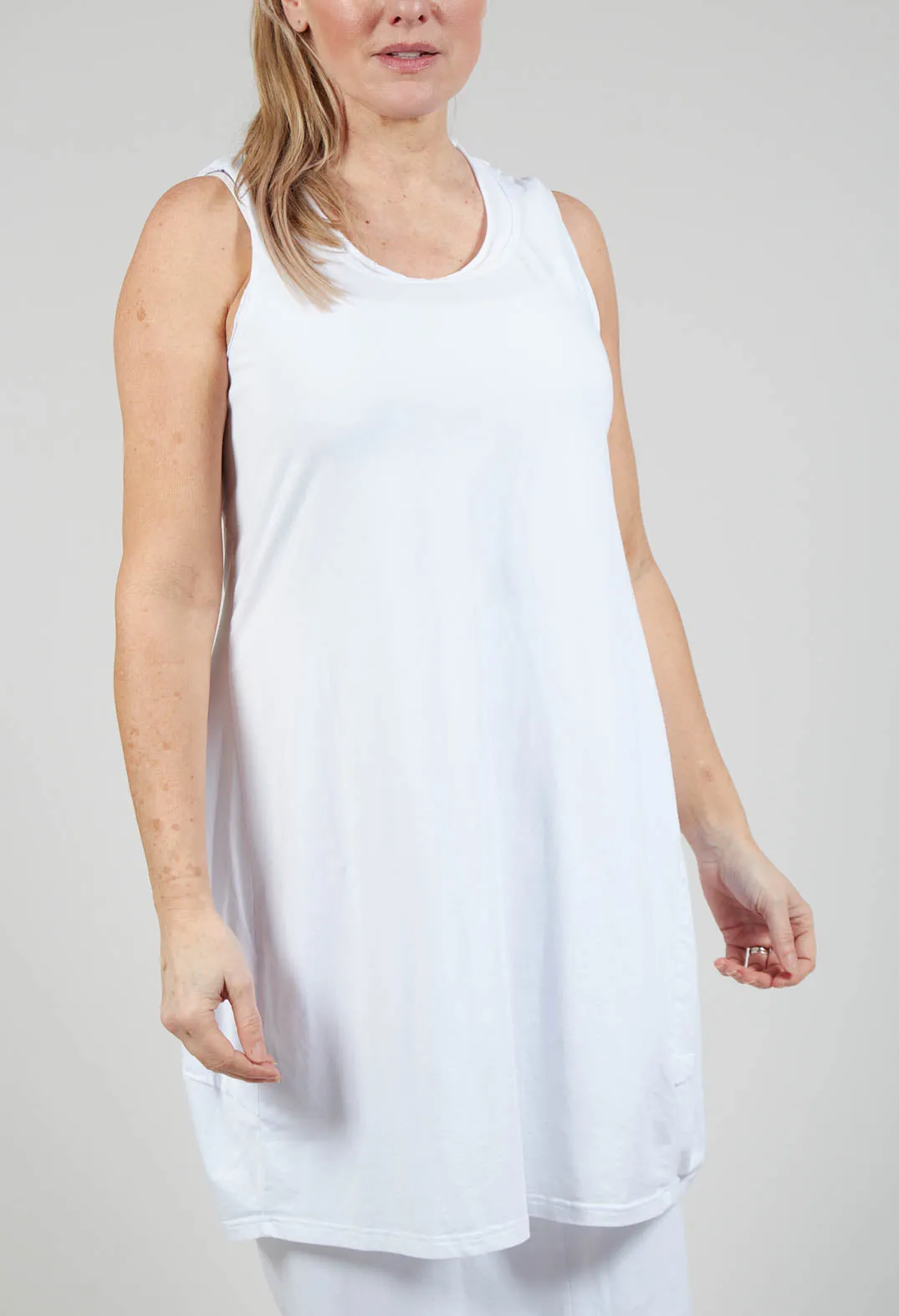 White Longline Vest Top