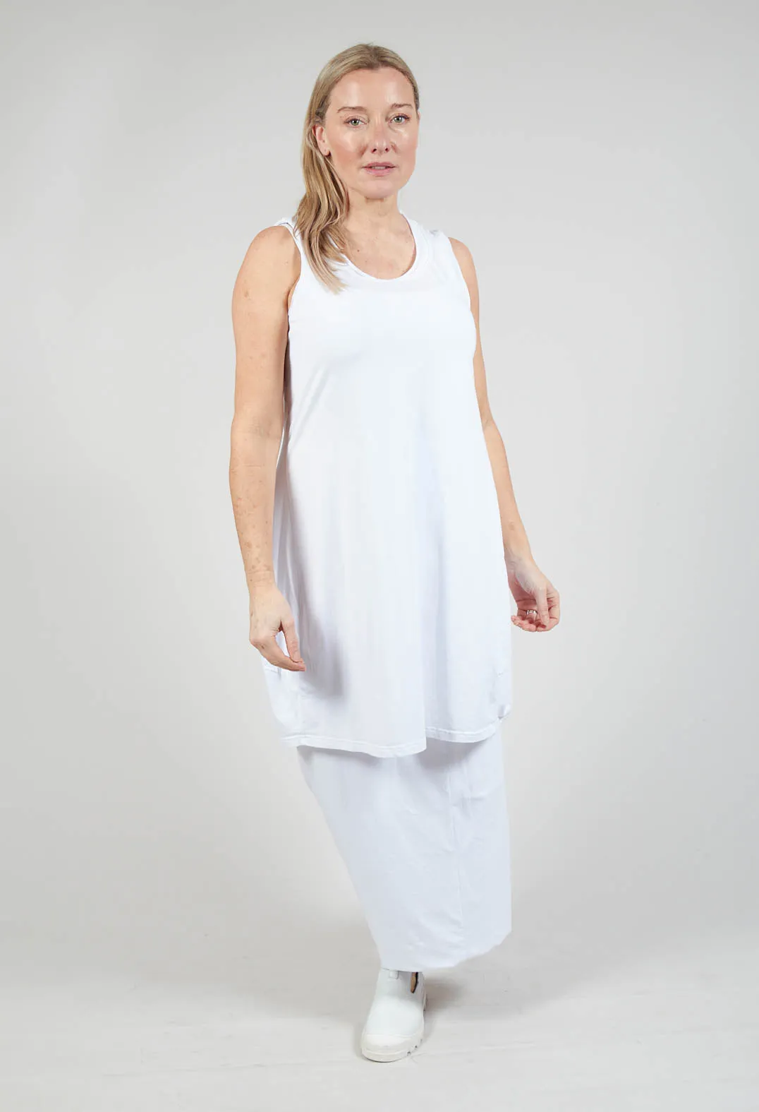 White Longline Vest Top