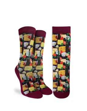 wine cheese socks