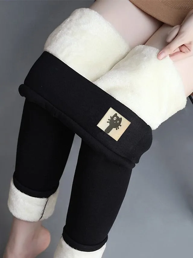 Winter Leggings for Women - Cozy Fleece-Lined