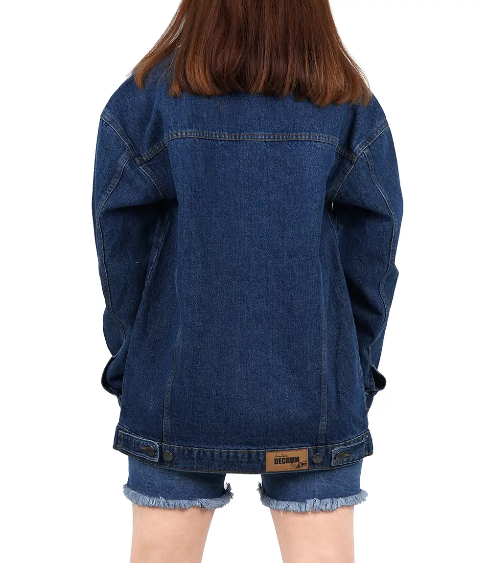 Women's Mid Blue Oversized Denim Jacket