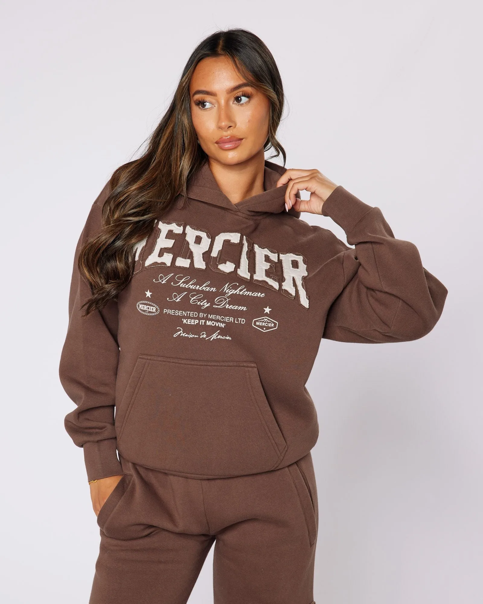 Womens Brown City Dreams Hoodie