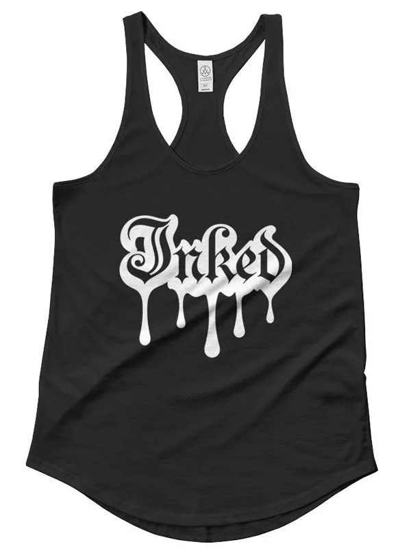 Women's Tank Top with Melted Ink Design