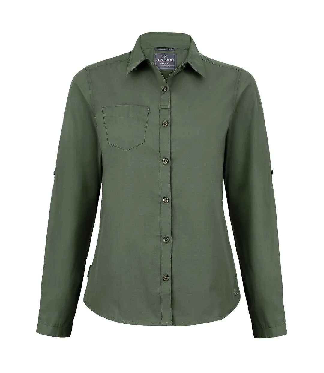 Womens/ladies expert kiwi long-sleeved shirt cedar green Craghoppers