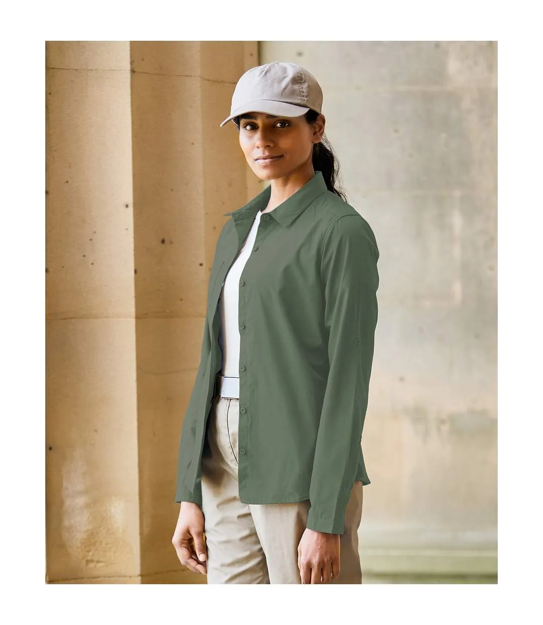 Womens/ladies expert kiwi long-sleeved shirt cedar green Craghoppers