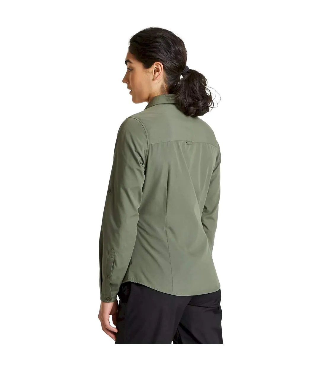 Womens/ladies expert kiwi long-sleeved shirt dark cedar green Craghoppers