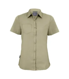 Womens/ladies expert kiwi short-sleeved shirt pebble brown Craghoppers