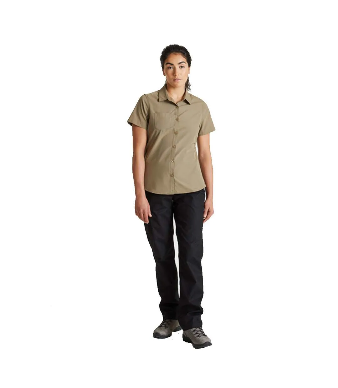 Womens/ladies expert kiwi short-sleeved shirt pebble Craghoppers