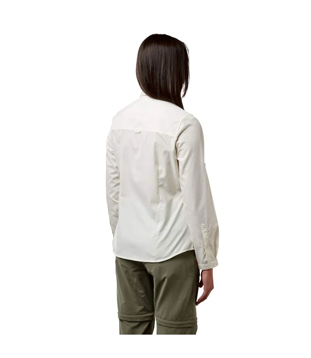 Womens/ladies kiwi ii long-sleeved shirt sea salt white Craghoppers