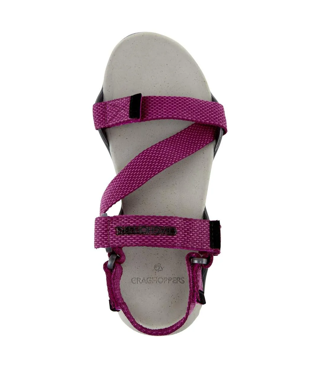 Womens/ladies lady locke sandals charcoal/raspberry Craghoppers