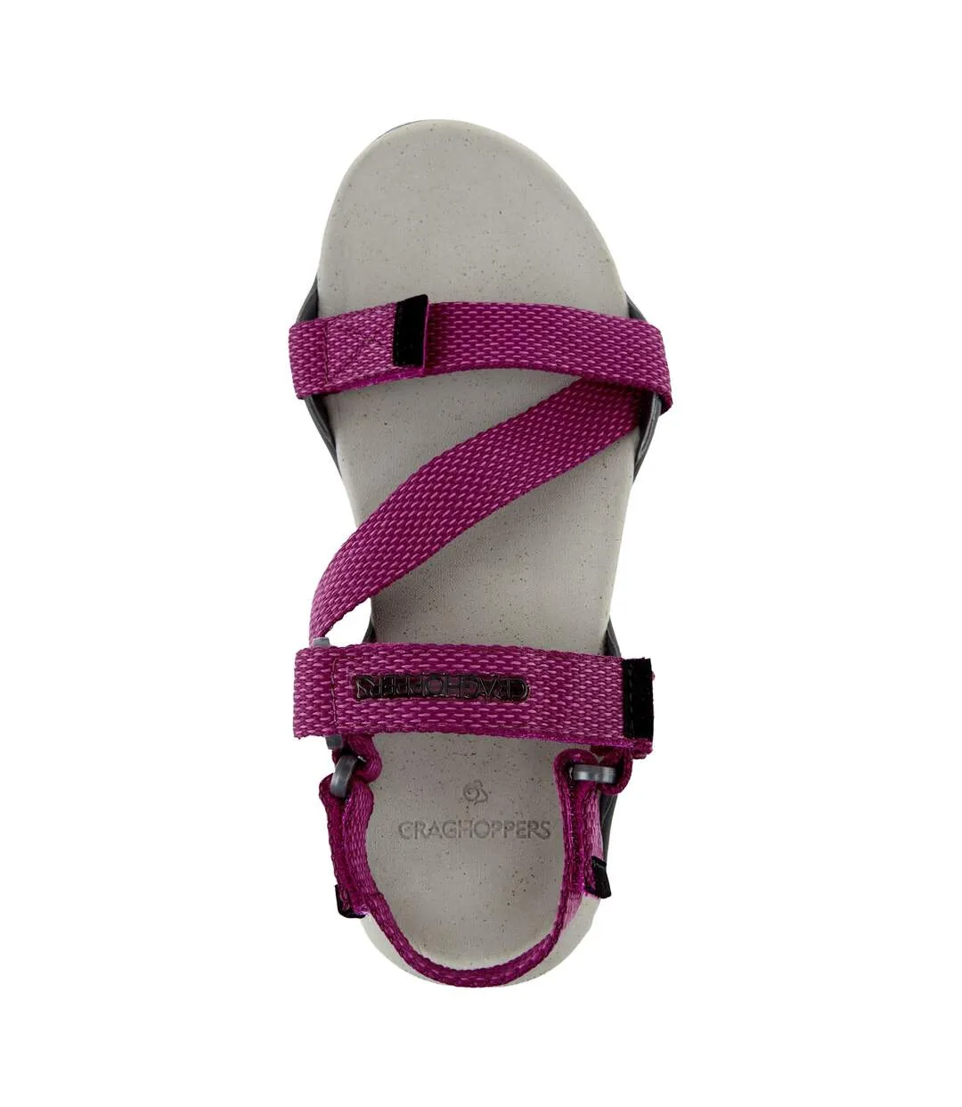 Womens/ladies lady locke sandals charcoal/raspberry Craghoppers