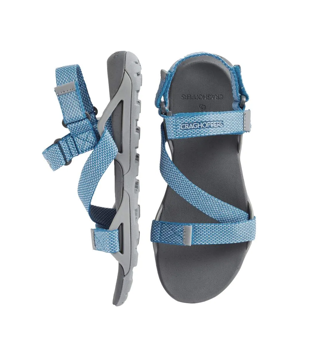 Womens/ladies lady locke sandals cloud grey/harbour blue Craghoppers