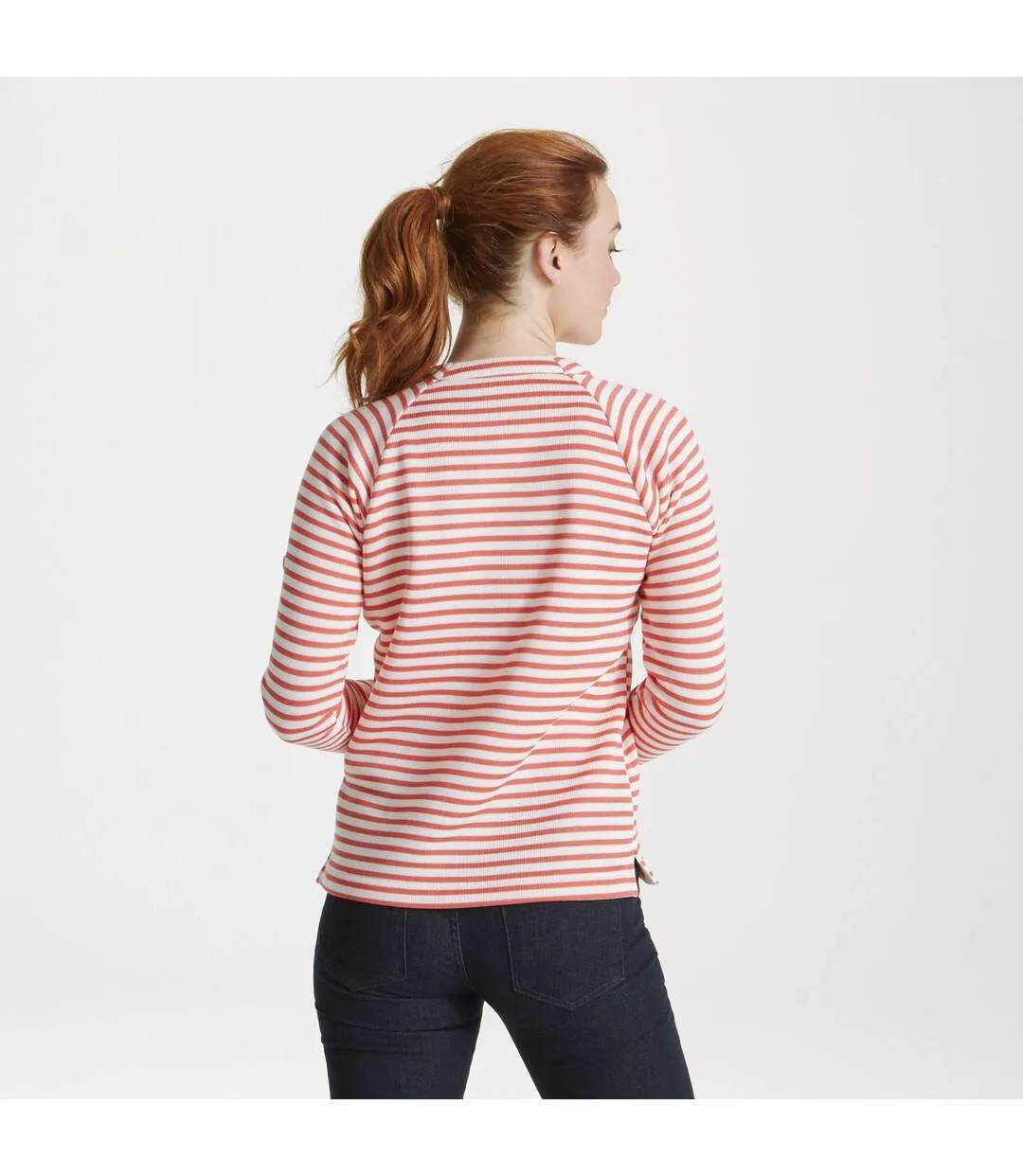 Womens/ladies neela striped sweatshirt water melon Craghoppers