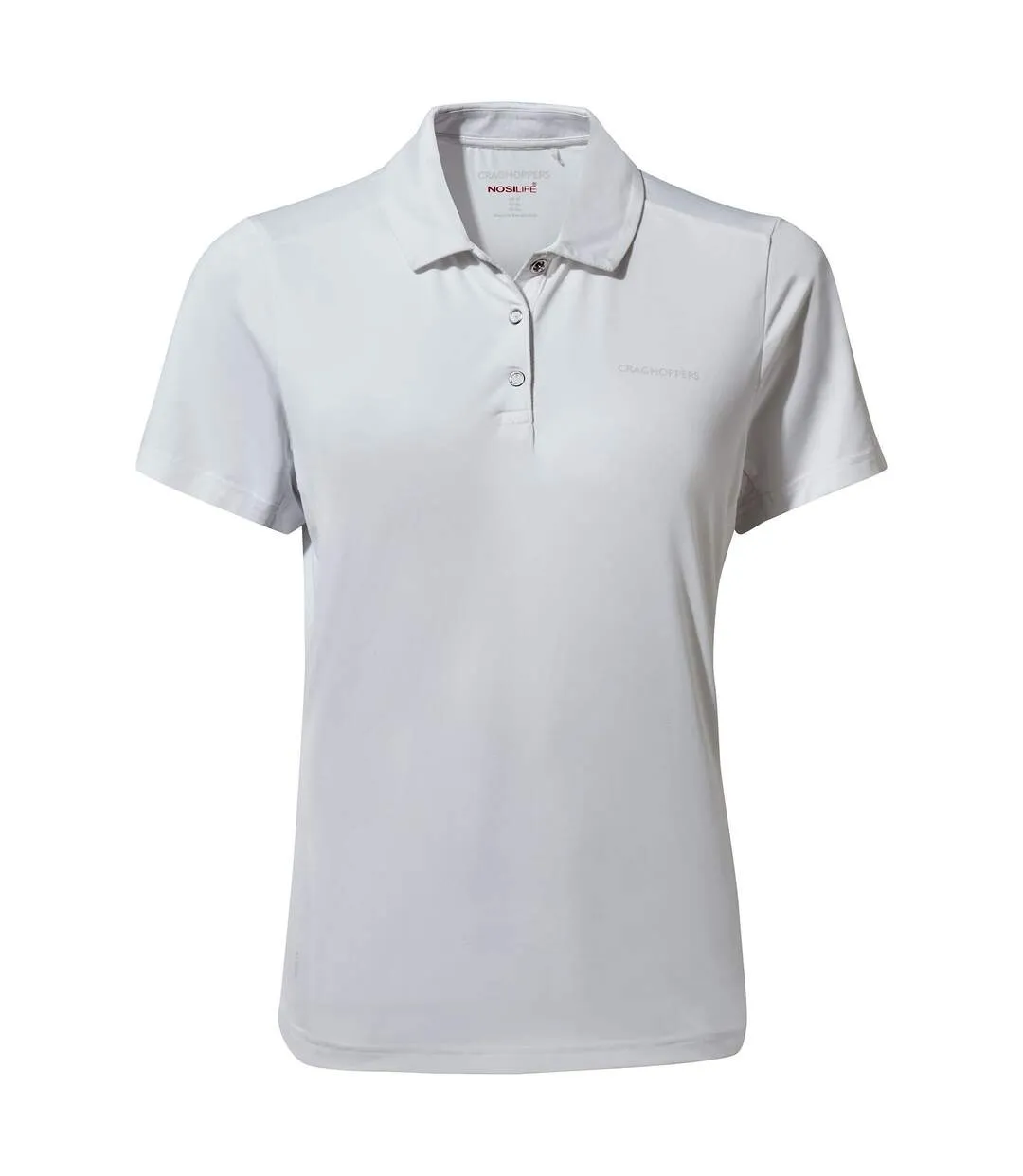 Womens/ladies pro short-sleeved polo shirt optic white Craghoppers