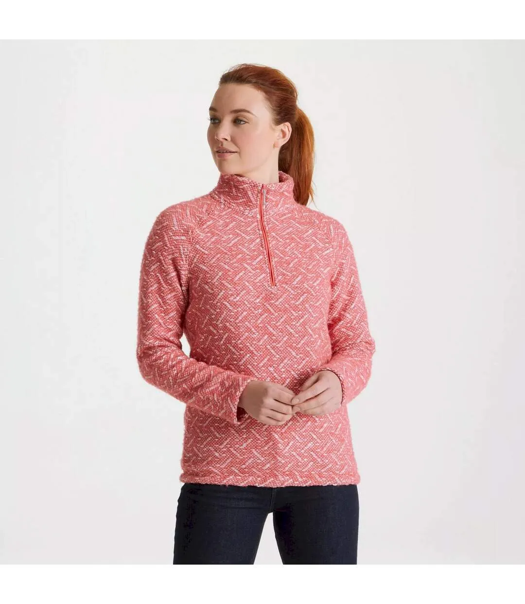 Womens/ladies talladale fleece top dusty coral Craghoppers