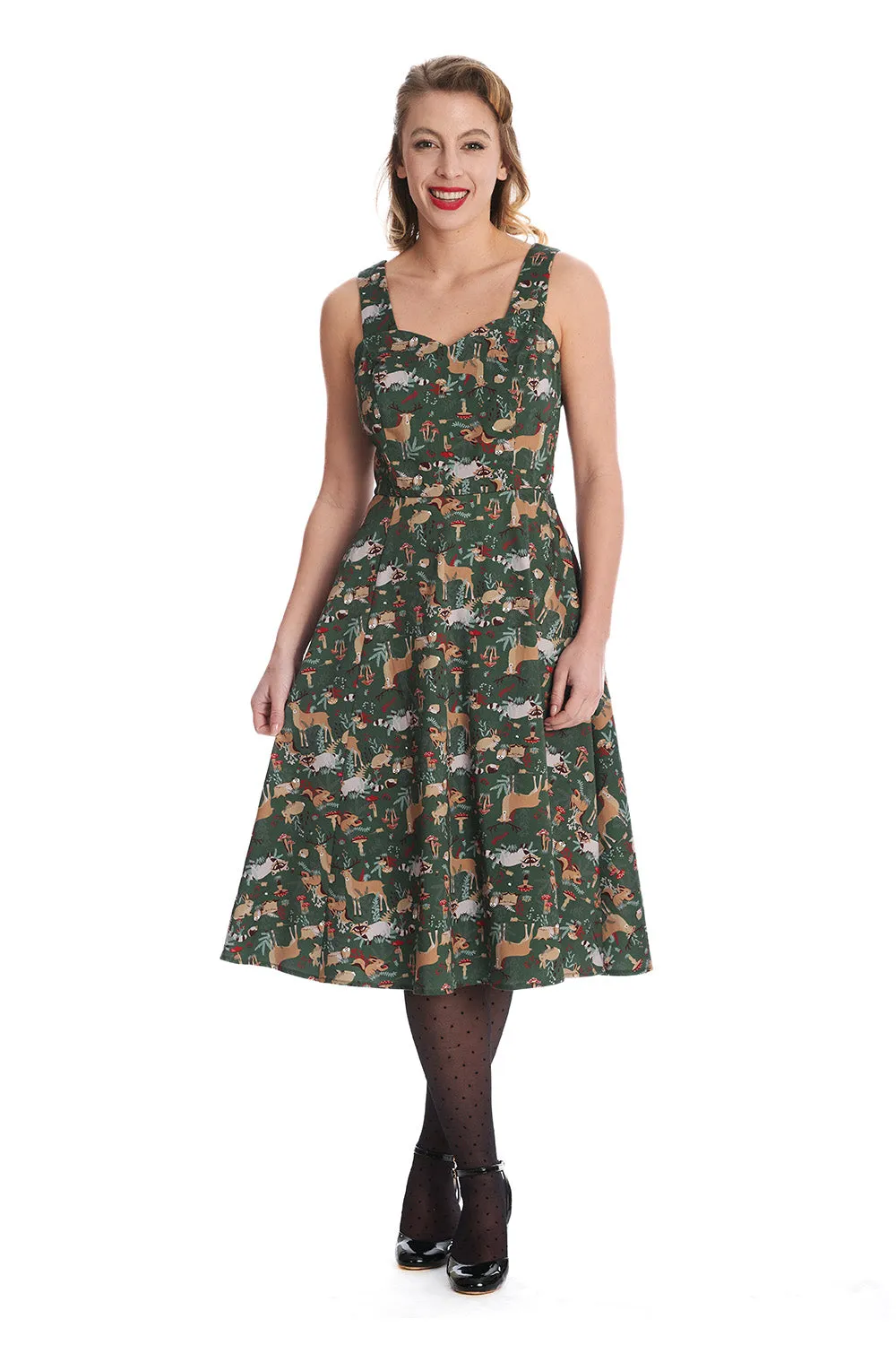 WOODLAND CREATURE SWING DRESS