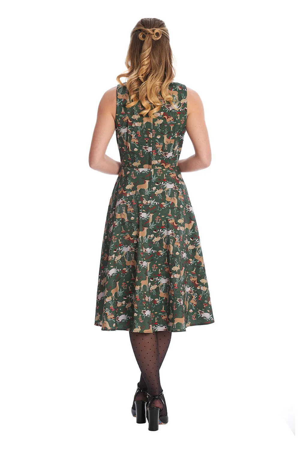 WOODLAND CREATURE SWING DRESS