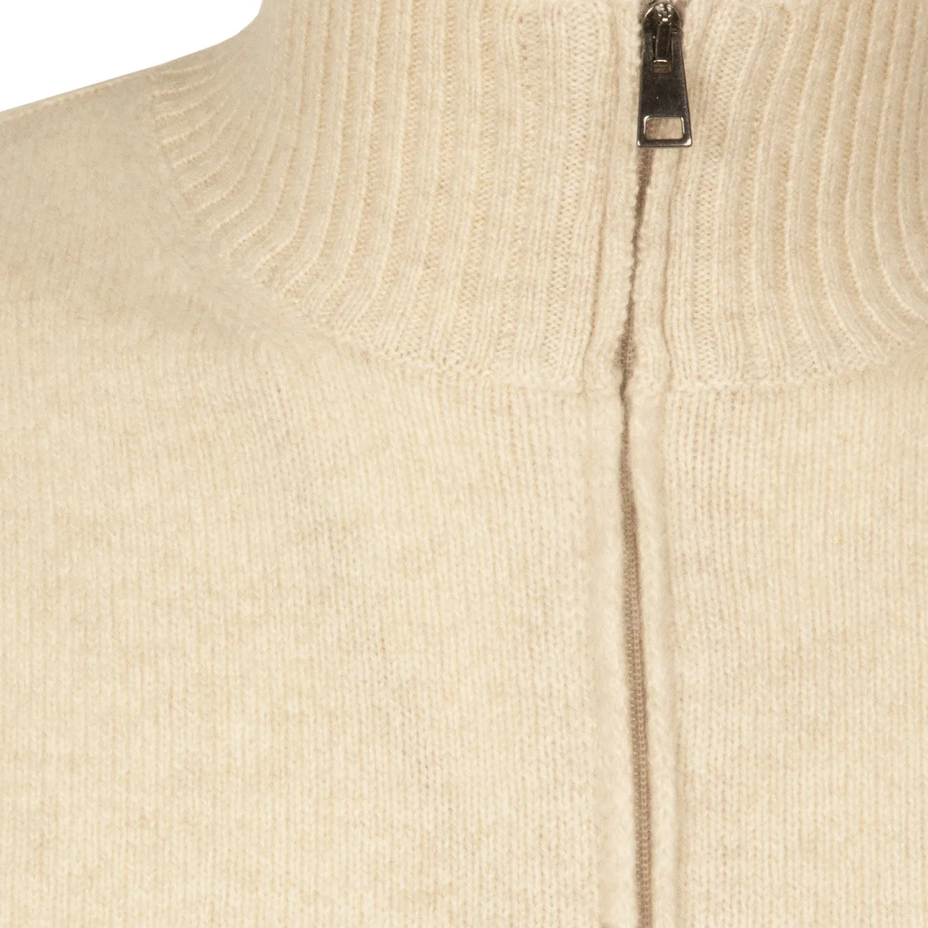 Wool and Cashmere Beige Men's Sweater