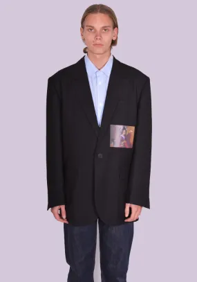 YUIKI SHIMOJI PATCHED BLAZER BLACK BLACK GEISHA GIRL