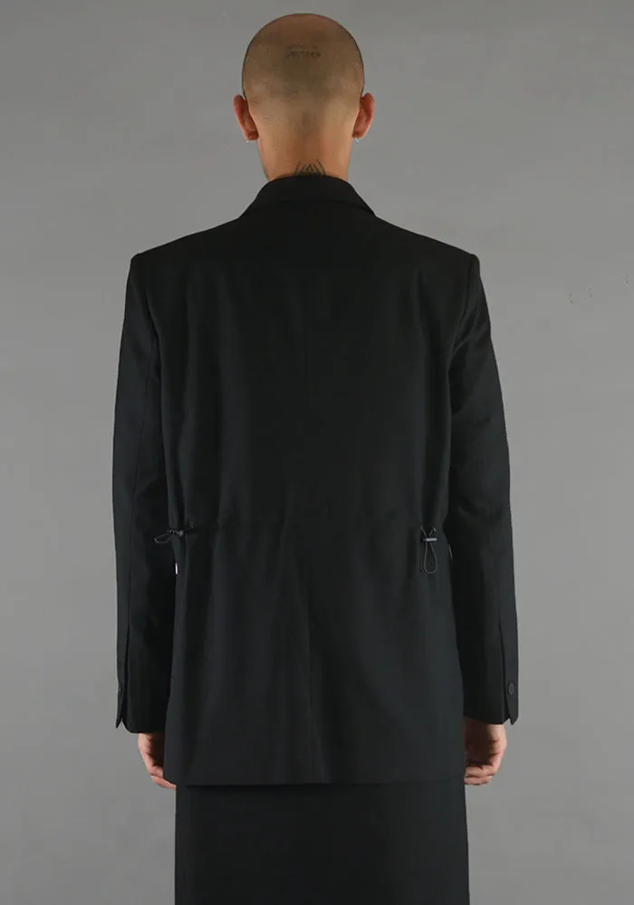 YUIKI SHIMOJI PATCHED BLAZER BLACK COCTEAU