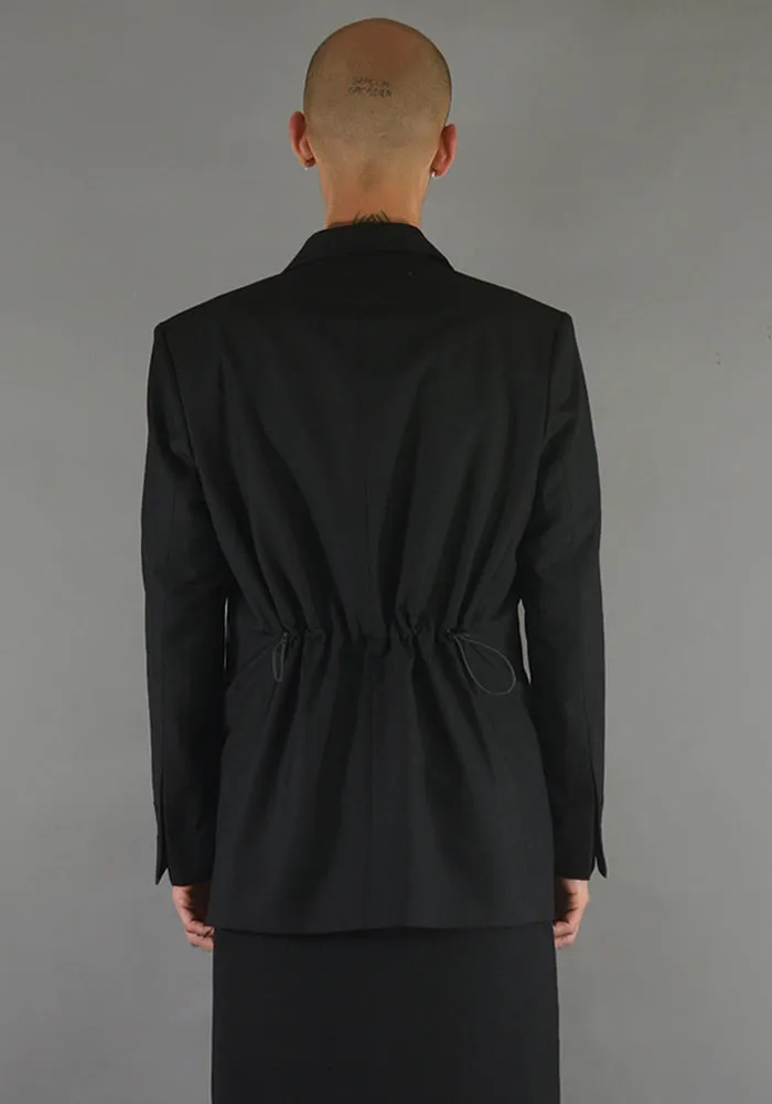 YUIKI SHIMOJI PATCHED BLAZER BLACK COCTEAU