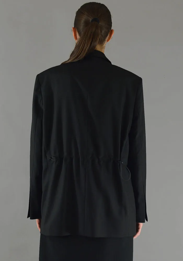 YUIKI SHIMOJI PATCHED BLAZER BLACK COCTEAU