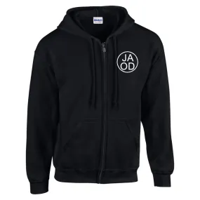 Zippered Hoodie - JAOD Zipper Hoody - Black